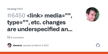 OpenGraph image for github.com/whatwg/html/issues/6450