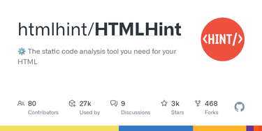 OpenGraph image for github.com/yaniswang/HTMLHint