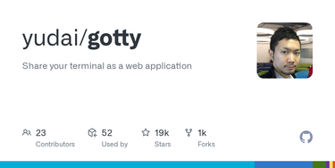 OpenGraph image for github.com/yudai/gotty