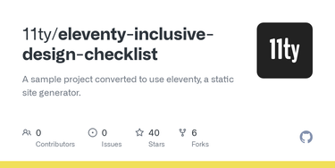 OpenGraph image for github.com/zachleat/eleventy-inclusive-design-checklist