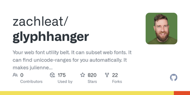 OpenGraph image for github.com/zachleat/glyphhanger