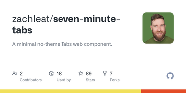 OpenGraph image for github.com/zachleat/seven-minute-tabs