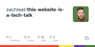 OpenGraph image for github.com/zachleat/this-website-is-a-tech-talk