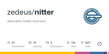 OpenGraph image for github.com/zedeus/nitter