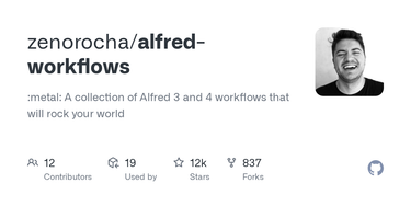 OpenGraph image for github.com/zenorocha/alfred-workflows