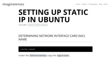 Preview of https://imaginelenses.com/blog/static-ip-setup/
