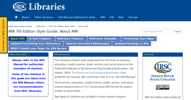 OpenGraph image for irsc.libguides.com/apa/aboutin-text