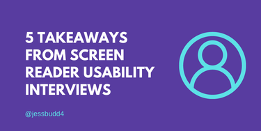 OpenGraph image for jessbudd.com/blog/screen-reader-usability-testing-observations/