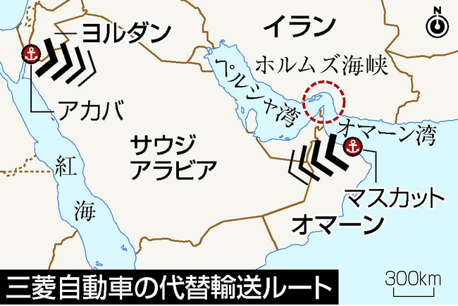 Preview image for: Middle East Auto Shipments Seek Alternative Routes