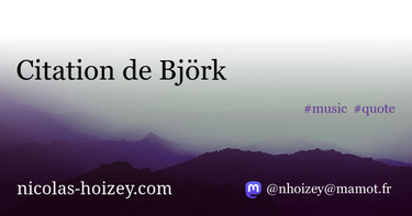 OpenGraph image for nicolas-hoizey.com/2007/06/citation-de-bjork.html