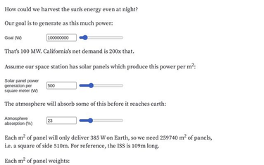 OpenGraph image for observablehq.com/@steren/space-to-earth-solar-energy