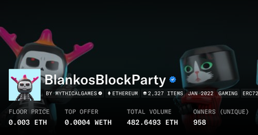 OpenGraph image for opensea.io/collection/blankosblockparty