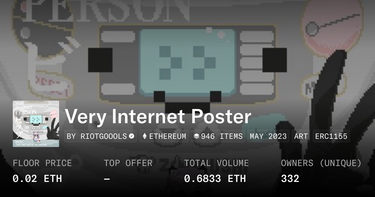 OpenGraph image for opensea.io/collection/very-internet-poster