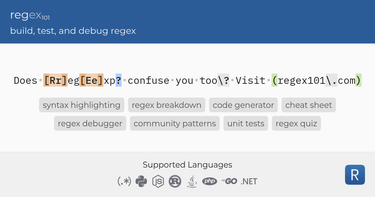 OpenGraph image for regex101.com/