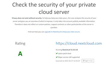 OpenGraph image for scan.nextcloud.com