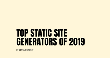 OpenGraph image for smth.uk/top-static-site-generators-of-2019/