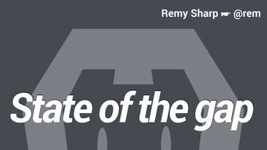 OpenGraph image for speakerdeck.com/rem/state-of-the-gap