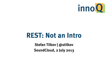 OpenGraph image for speakerdeck.com/stilkov/rest-not-an-intro