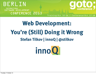 OpenGraph image for speakerdeck.com/stilkov/web-development-youre-still-doing-it-wrong