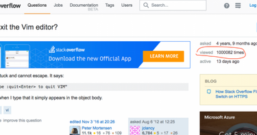 OpenGraph image for stackoverflow.blog/2017/05/23/stack-overflow-helping-one-million-developers-exit-vim/#.WSR2gBF9z8k.twitter