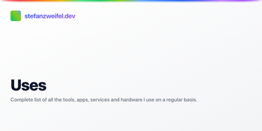 OpenGraph image for stefanzweifel.io/uses#content-what-id-like-to-use