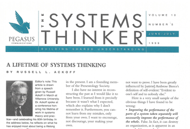 OpenGraph image for thesystemsthinker.com/a-lifetime-of-systems-thinking/