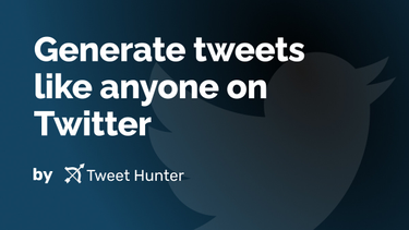 OpenGraph image for tweethunter.io/generate-tweets/