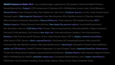 OpenGraph image for webkit.org/blog/13152/webkit-features-in-safari-16-0/#:~:text=all%20WKWebView.-,Web%20Inspector%20Extensions,-Safari%2016%20brings