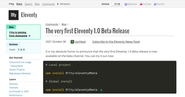 OpenGraph image for 11ty.dev/blog/eleventy-v1-beta/