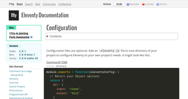 OpenGraph image for 11ty.dev/docs/config/#directory-for-layouts-(optional)