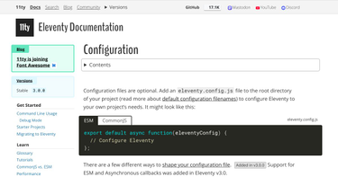 OpenGraph image for 11ty.dev/docs/config/#transforms