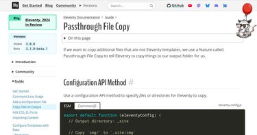 OpenGraph image for 11ty.dev/docs/copy/