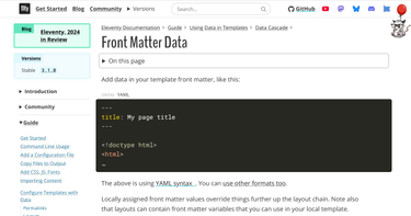 OpenGraph image for 11ty.dev/docs/data-frontmatter/#javascript-front-matter