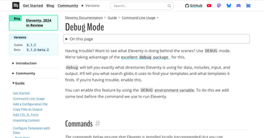 OpenGraph image for 11ty.dev/docs/debugging/