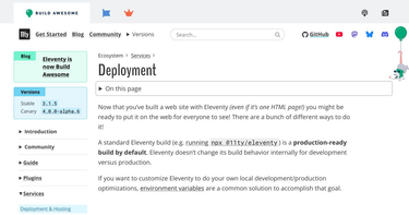 OpenGraph image for 11ty.dev/docs/deployment/