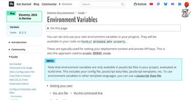 OpenGraph image for 11ty.dev/docs/environment-vars/