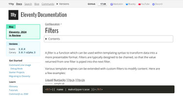 OpenGraph image for 11ty.dev/docs/filters/#universal-filters