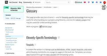 OpenGraph image for 11ty.dev/docs/glossary/#template