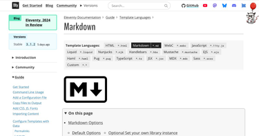 OpenGraph image for 11ty.dev/docs/languages/markdown/