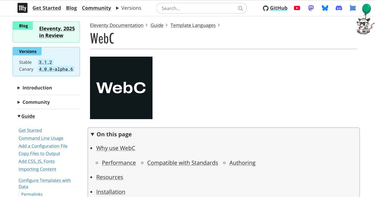 OpenGraph image for 11ty.dev/docs/languages/webc/