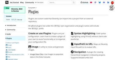 OpenGraph image for 11ty.dev/docs/plugins/