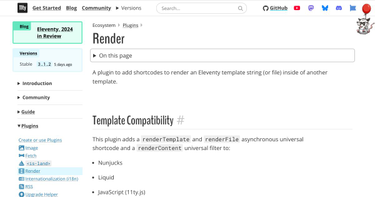 OpenGraph image for 11ty.dev/docs/plugins/render/#installation