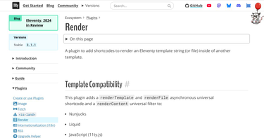 OpenGraph image for 11ty.dev/docs/plugins/render/