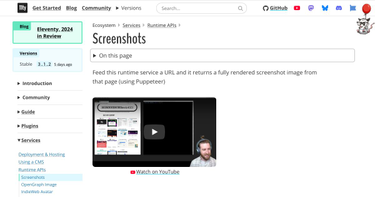 OpenGraph image for 11ty.dev/docs/services/screenshots/