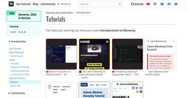 OpenGraph image for 11ty.dev/docs/tutorials/#introduction