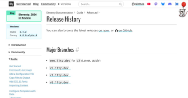 OpenGraph image for 11ty.dev/docs/versions/