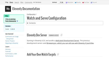 OpenGraph image for 11ty.dev/docs/watch-serve/#swap-back-to-browsersync