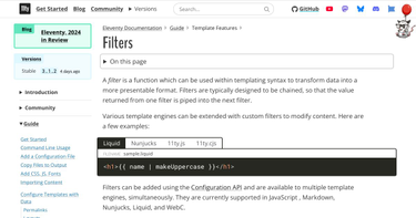 OpenGraph image for 11ty.io/docs/filters/