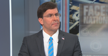 OpenGraph image for cbsnews.com/news/mark-esper-says-he-didnt-see-specific-piece-of-evidence-showing-iranian-threat-to-4-us-embassies-on-face-the-nation/