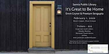 OpenGraph image for eventbrite.ca/e/emm-gryner-preetam-sengupta-its-great-to-be-home-tickets-86770349451